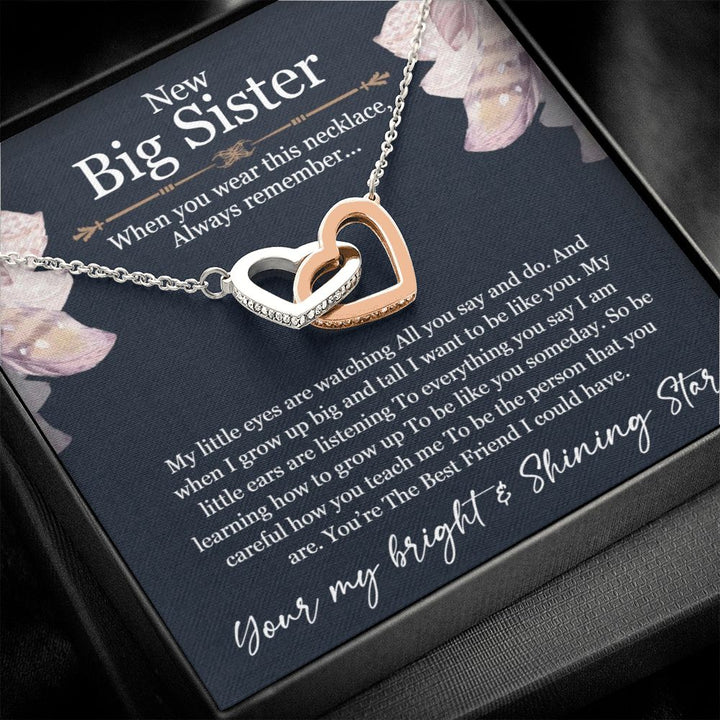 New Big Sister | Your my bright and shining star - Interlocking Hearts Necklace