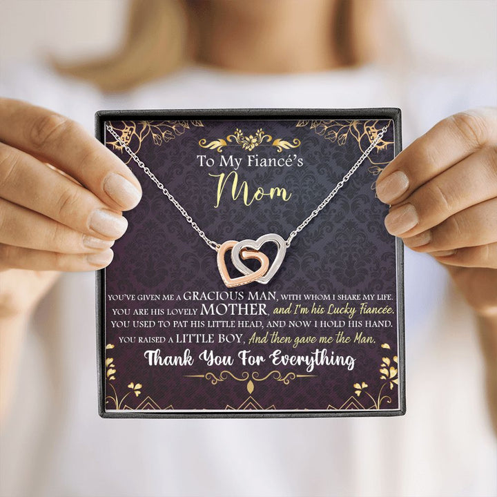 To My Mom | To My Fiancé's Mom - Interlocking Hearts Necklace