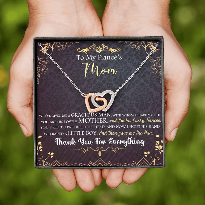 To My Mom | To My Fiancé's Mom - Interlocking Hearts Necklace