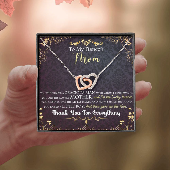 To My Mom | To My Fiancé's Mom - Interlocking Hearts Necklace