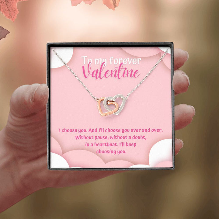 Valentine's Day | To My Forever Valentine - Interlocking Hearts Necklace