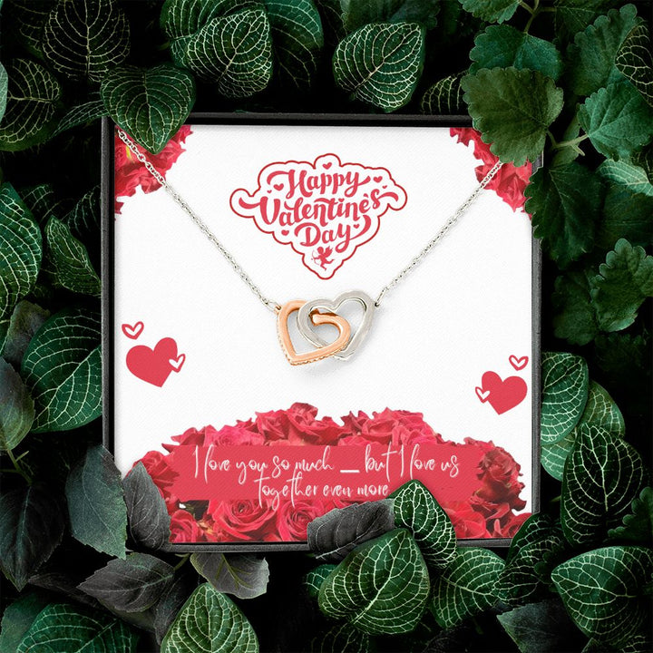 Happy Valentine's Day | I Love Us - Interlocking Hearts Necklace