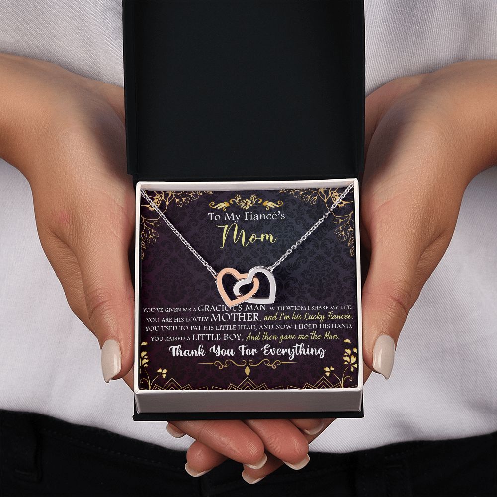 To My Mom | To My Fiancé's Mom - Interlocking Hearts Necklace