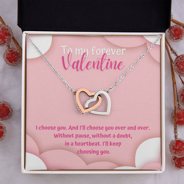 Valentine's Day | To My Forever Valentine - Interlocking Hearts Necklace