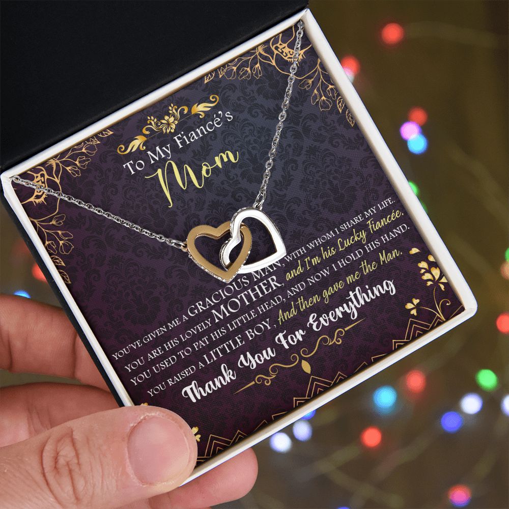 To My Mom | To My Fiancé's Mom - Interlocking Hearts Necklace
