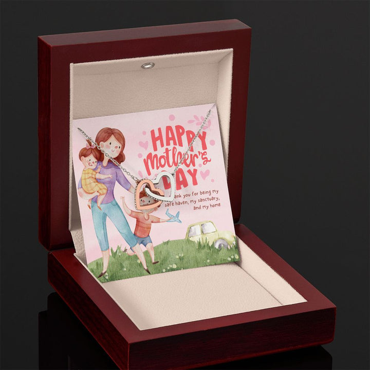Happy Mother's Day | My Mom is My Everything - Interlocking Hearts Necklace