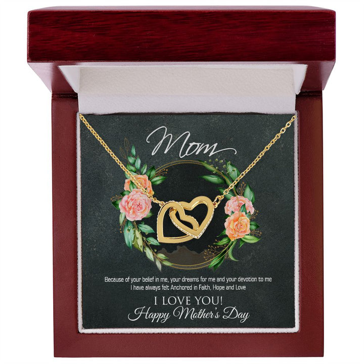 Happy Mother's Day | Anchored in Faith, Hope and Love - Interlocking Hearts Necklace