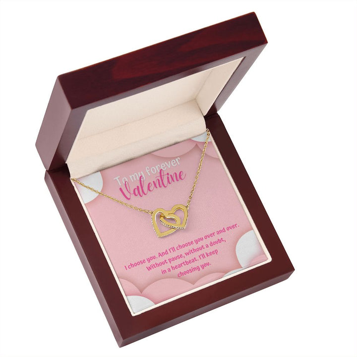 Valentine's Day | To My Forever Valentine - Interlocking Hearts Necklace