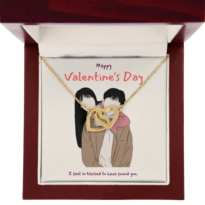 Happy Valentine's Day | You Are My Everything - Interlocking Hearts Necklace