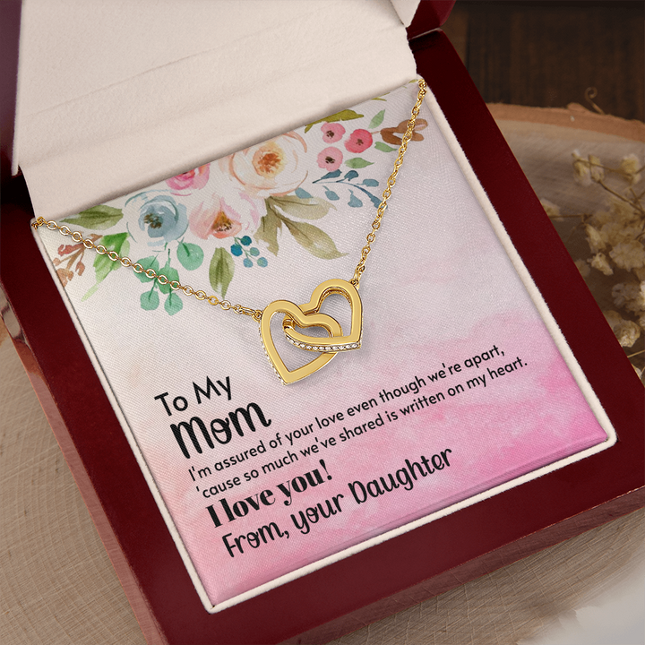 To My Mom | From Your Daughter - Interlocking Hearts Necklace