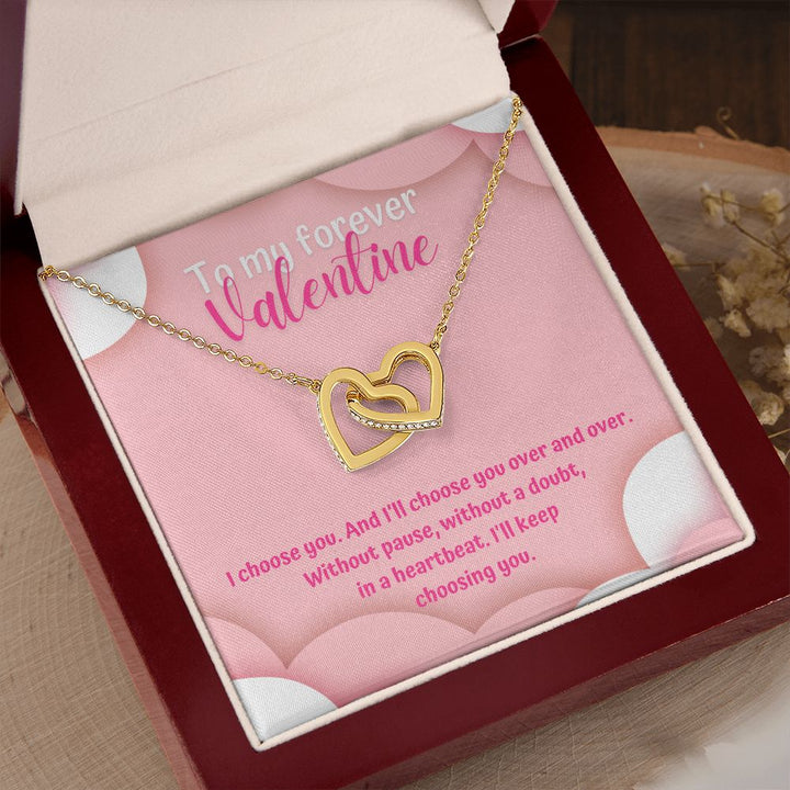 Valentine's Day | To My Forever Valentine - Interlocking Hearts Necklace