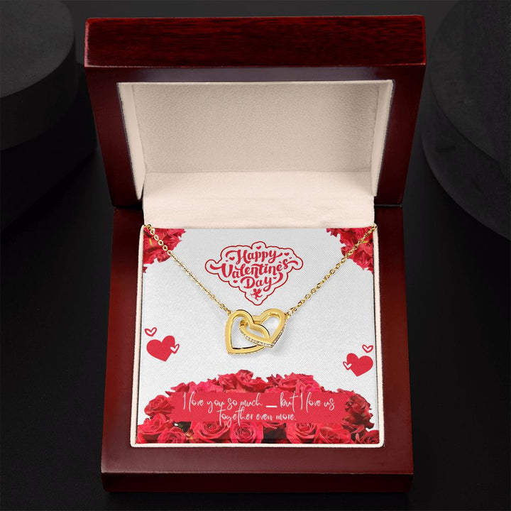 Happy Valentine's Day | I Love Us - Interlocking Hearts Necklace