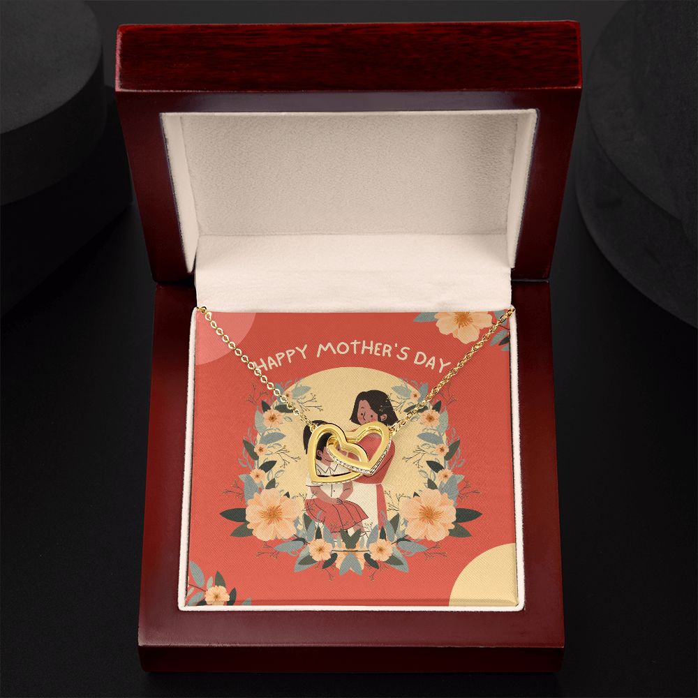 Happy Mother's Day | Supportive Mom Ever - Interlocking Hearts Necklace