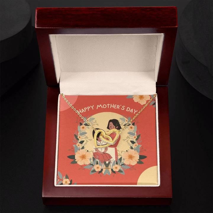 Happy Mother's Day | Supportive Mom Ever - Interlocking Hearts Necklace