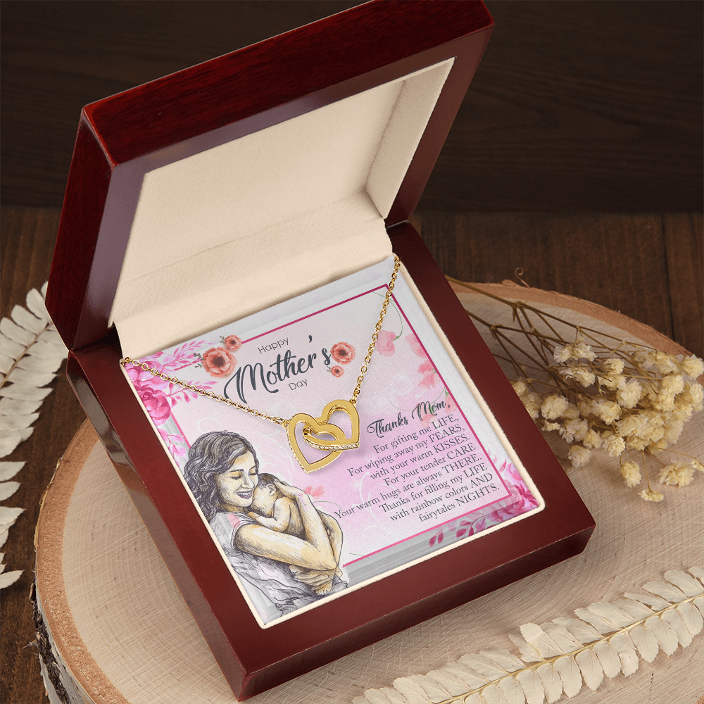 Happy Mother's Day | Thanks Mom - Interlocking Hearts Necklace