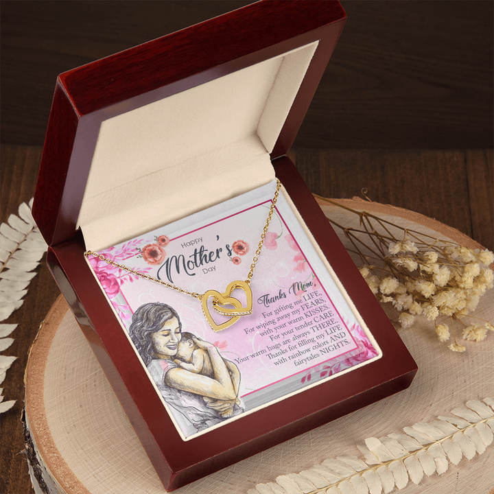 Happy Mother's Day | Thanks Mom - Interlocking Hearts Necklace