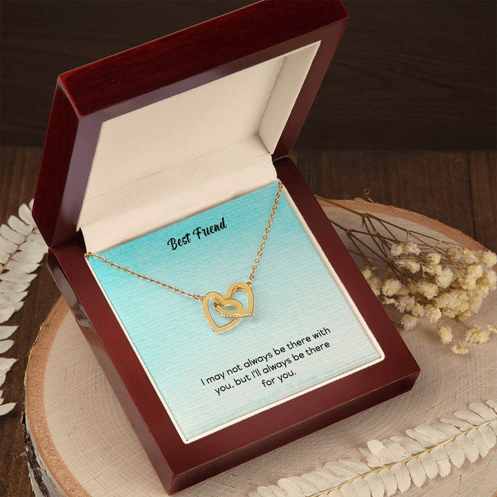 Best Friend | I will be with you wherever you are - Interlocking Hearts Necklace