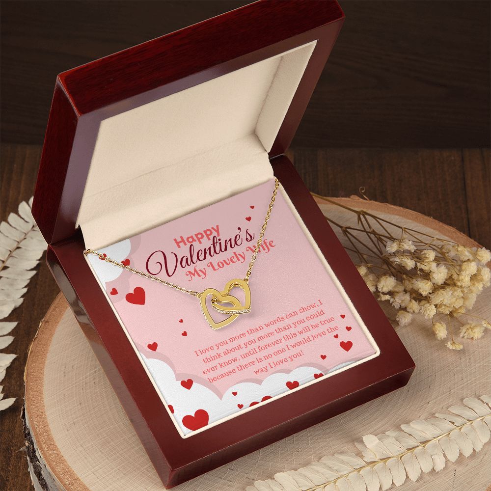 Happy Valentine's My Lovely Wife | Beyond Words - Interlocking Hearts Necklace