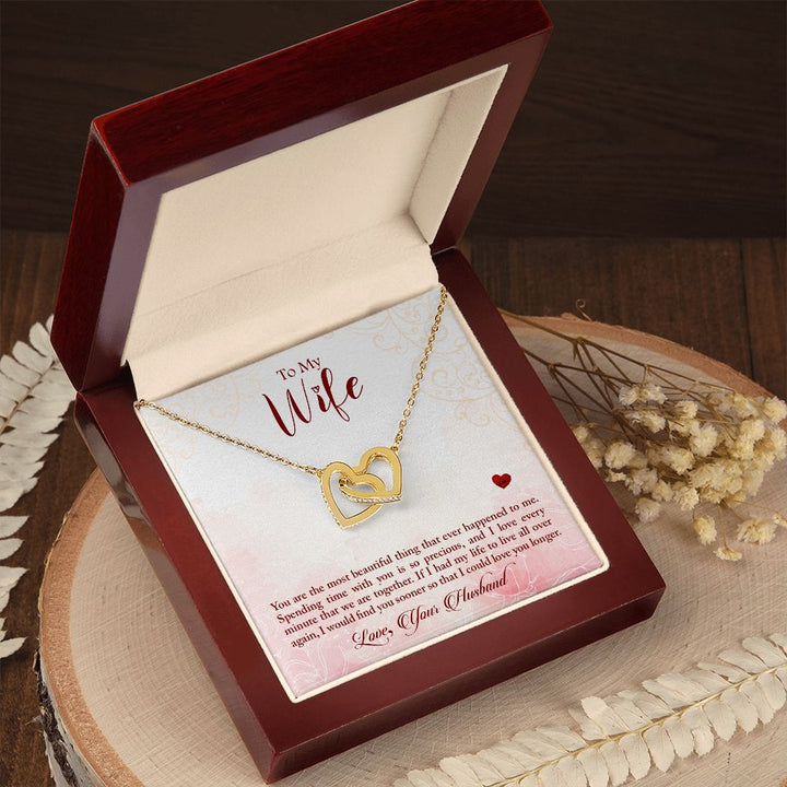To My Wife | Eternal Love Found - Interlocking Hearts Necklace