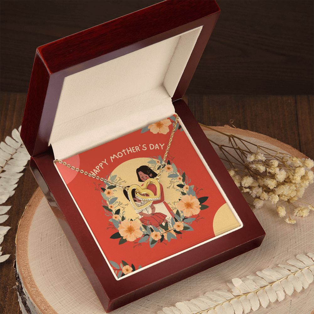 Happy Mother's Day | Supportive Mom Ever - Interlocking Hearts Necklace