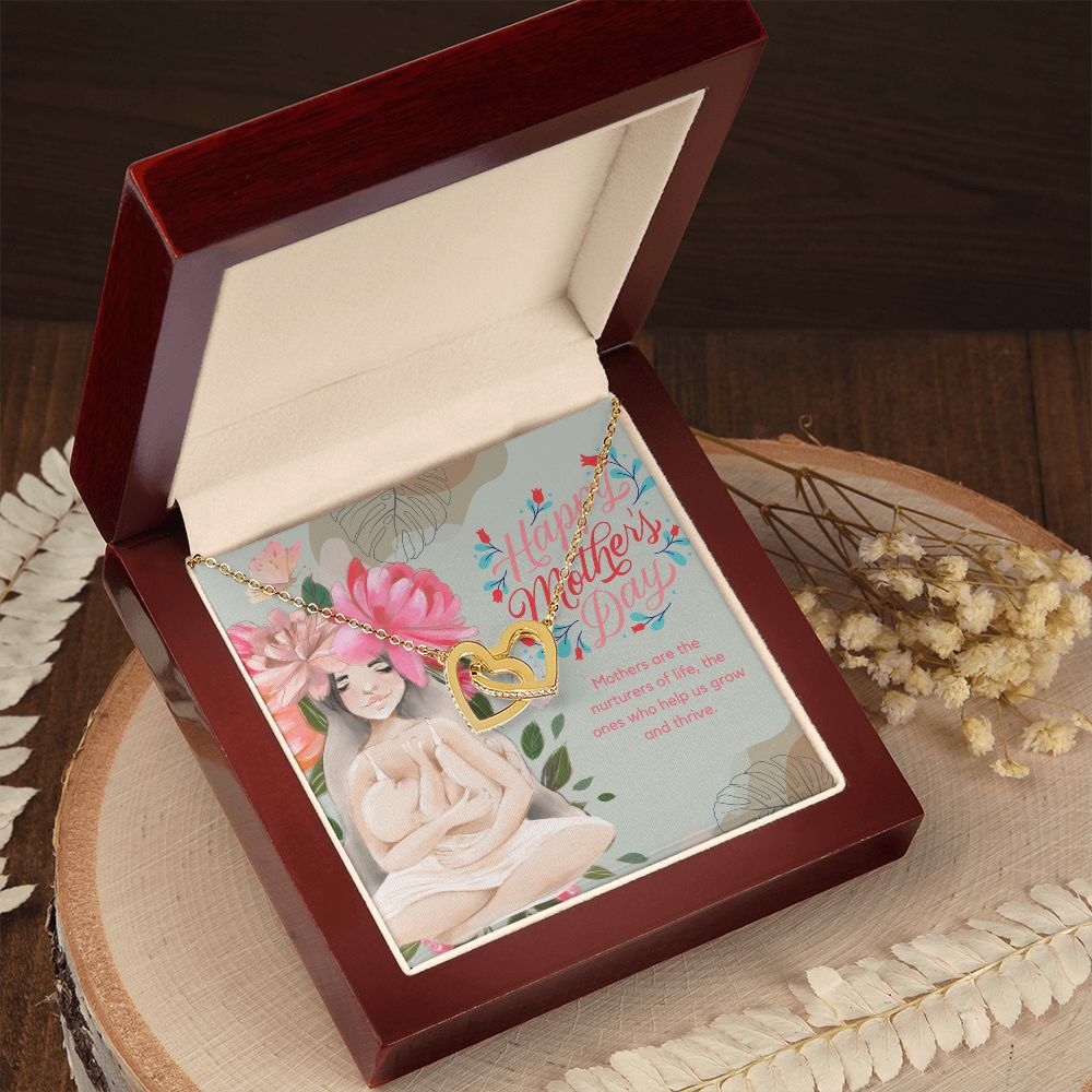 Happy Mother's Day | Mothers, The ones who help us grow and thrive - Interlocking Hearts Necklace