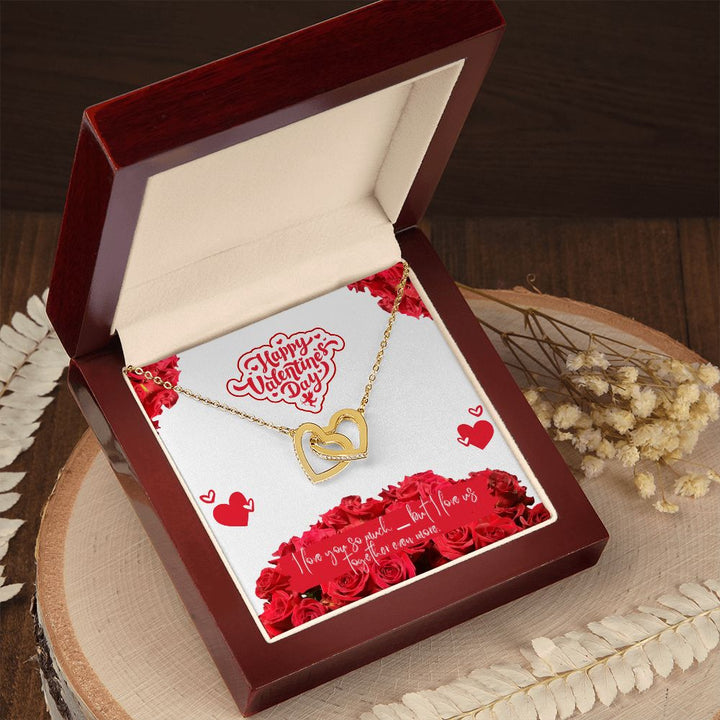 Happy Valentine's Day | I Love Us - Interlocking Hearts Necklace