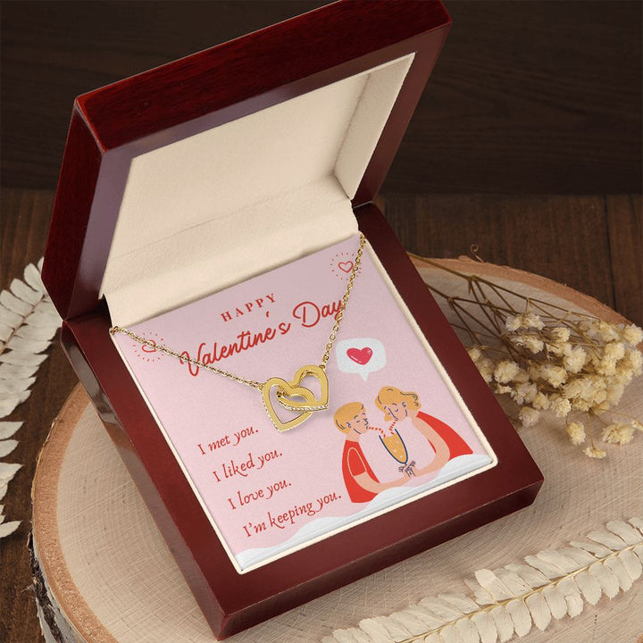 Happy Valentine's Day | My Forever Love - Interlocking Hearts Necklace