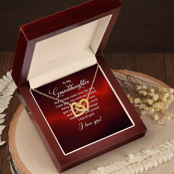 To My Granddaughter | A Tale of Everlasting Love - Interlocking Hearts Necklace