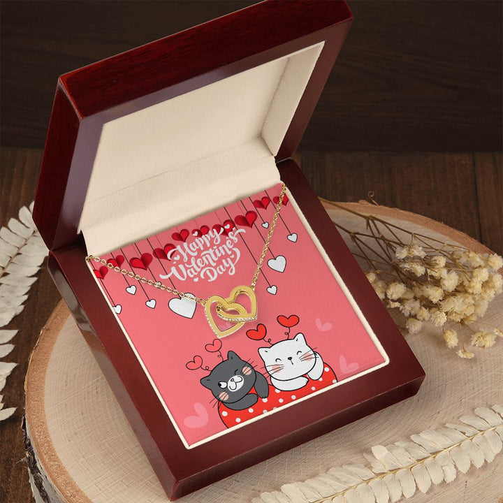 Happy Valentine's Day | I'm So Grateful to Have You in My Life - Interlocking Hearts Necklace