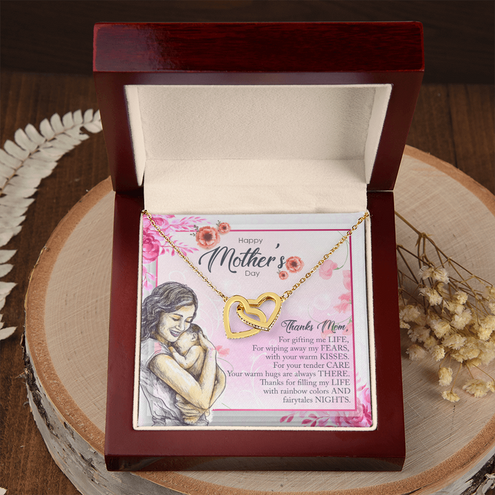 Happy Mother's Day | Thanks Mom - Interlocking Hearts Necklace