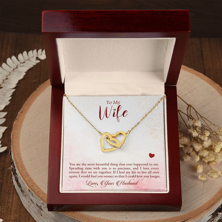 To My Wife | Eternal Love Found - Interlocking Hearts Necklace