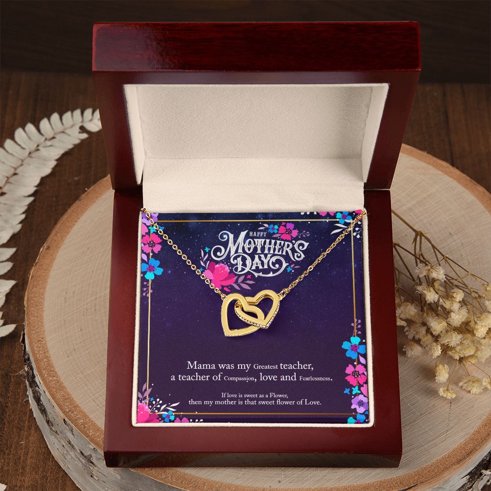 Happy Mother's Day | Sweet Flower of Love - Interlocking Hearts Necklace