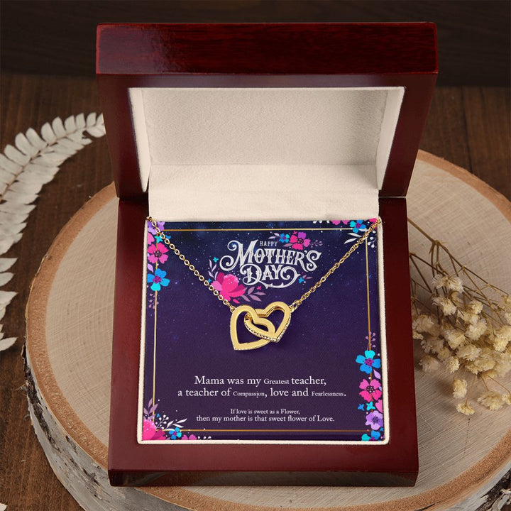 Happy Mother's Day | Sweet Flower of Love - Interlocking Hearts Necklace