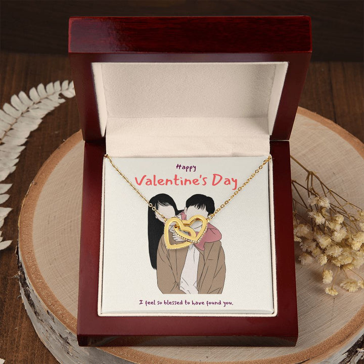 Happy Valentine's Day | You Are My Everything - Interlocking Hearts Necklace