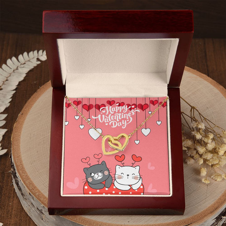 Happy Valentine's Day | I'm So Grateful to Have You in My Life - Interlocking Hearts Necklace
