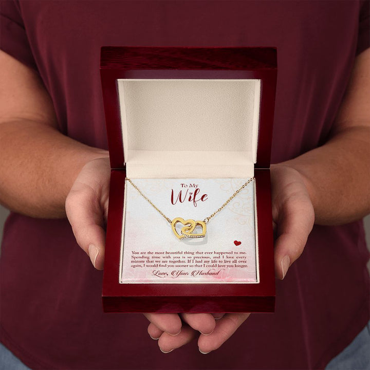 To My Wife | Eternal Love Found - Interlocking Hearts Necklace