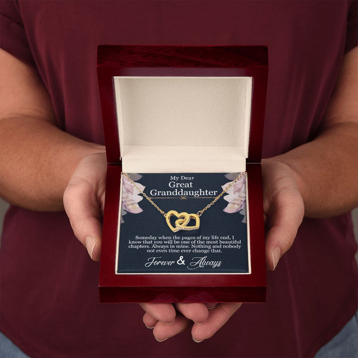 My Dear Great Granddaughter | Forever and Always - Interlocking Hearts Necklace