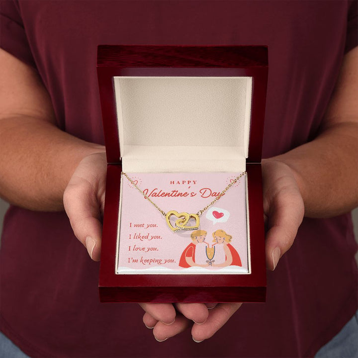 Happy Valentine's Day | My Forever Love - Interlocking Hearts Necklace