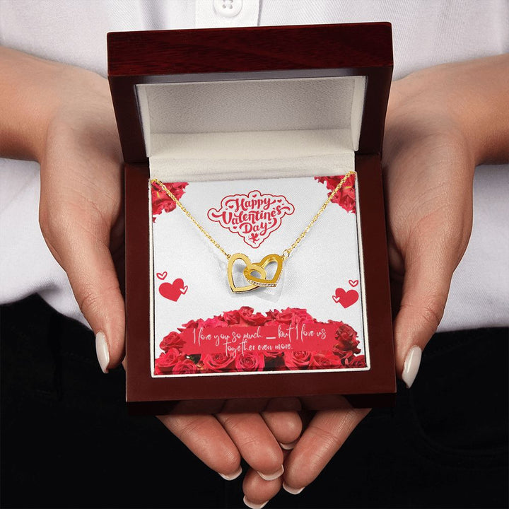 Happy Valentine's Day | I Love Us - Interlocking Hearts Necklace