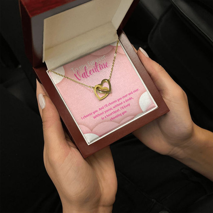 Valentine's Day | To My Forever Valentine - Interlocking Hearts Necklace
