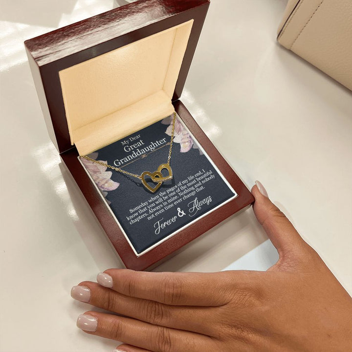 My Dear Great Granddaughter | Forever and Always - Interlocking Hearts Necklace