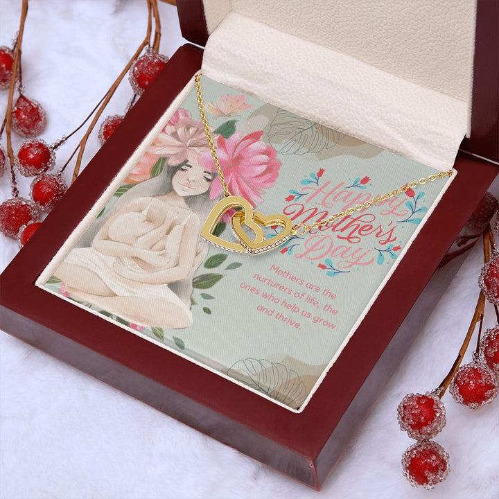 Happy Mother's Day | Mothers, The ones who help us grow and thrive - Interlocking Hearts Necklace