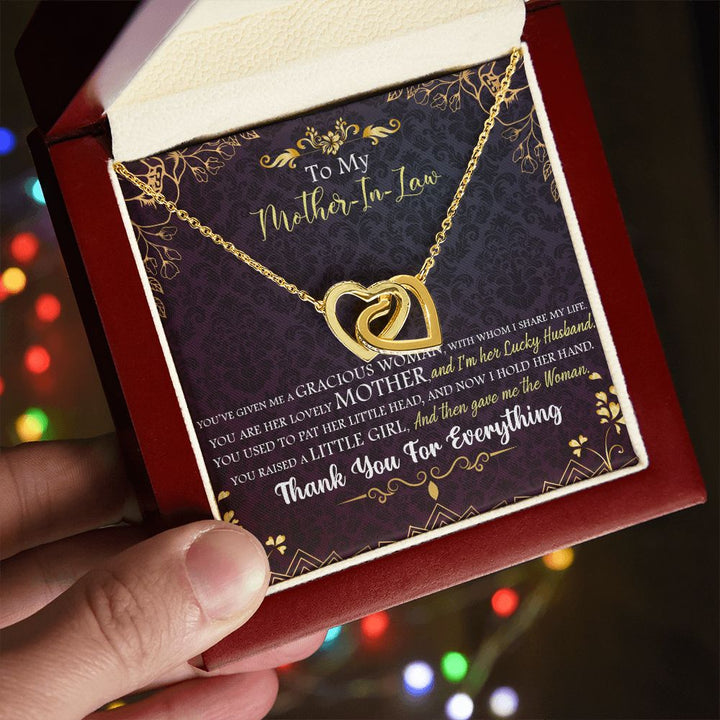To My Mother-in-Law | You Make Our Family Complete - Interlocking Hearts Necklace