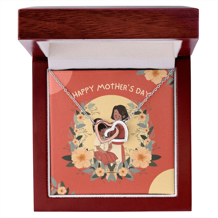 Happy Mother's Day | Supportive Mom Ever - Interlocking Hearts Necklace