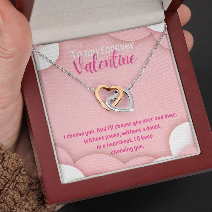 Valentine's Day | To My Forever Valentine - Interlocking Hearts Necklace