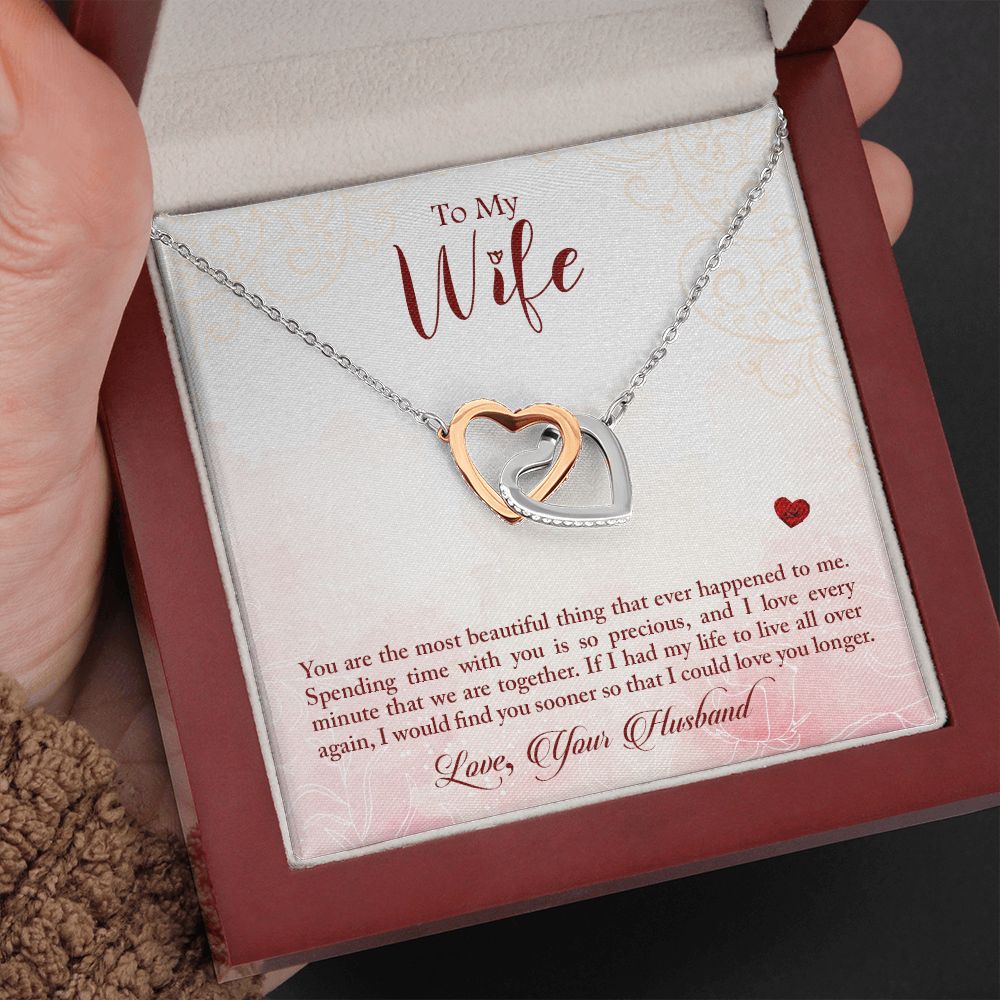 To My Wife | Eternal Love Found - Interlocking Hearts Necklace