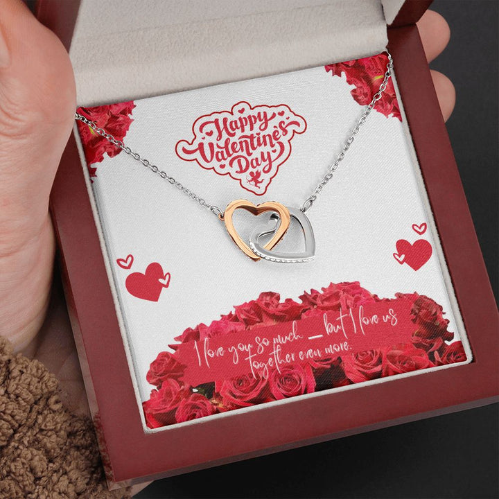 Happy Valentine's Day | I Love Us - Interlocking Hearts Necklace