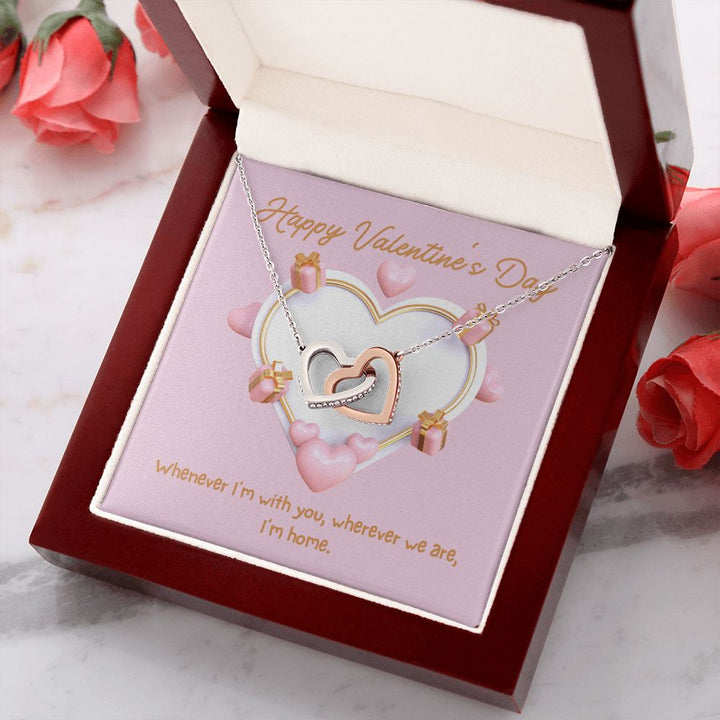 Valentine's Day | Happy Valentine's Day - Interlocking Hearts Necklace