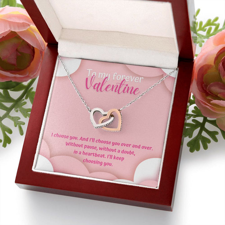 Valentine's Day | To My Forever Valentine - Interlocking Hearts Necklace
