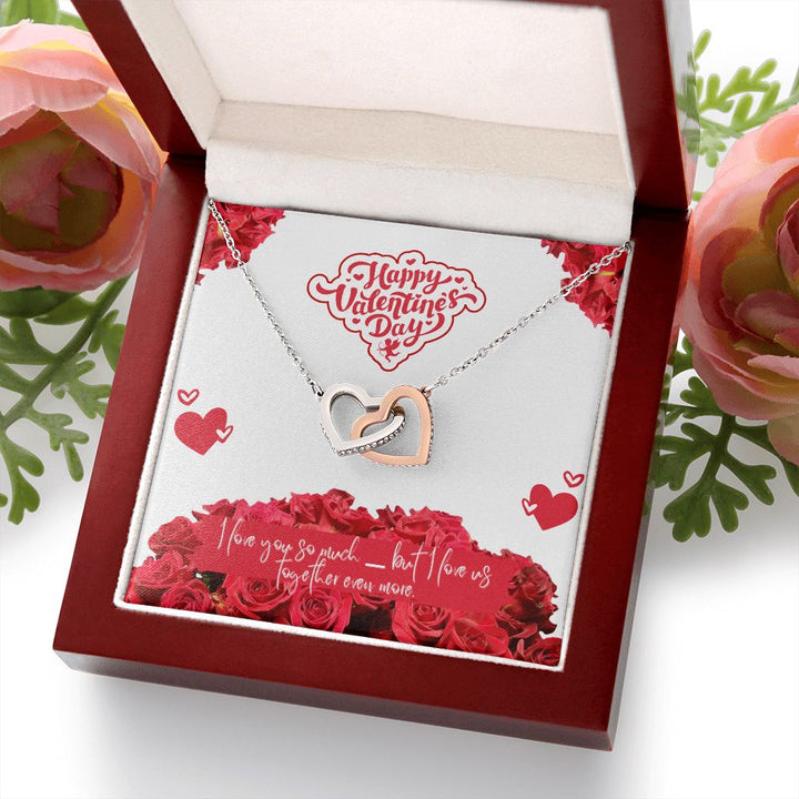 Happy Valentine's Day | I Love Us - Interlocking Hearts Necklace